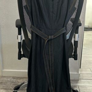 Calvin Klein Charcoal Navy jumpsuit with Gold Zipper size 12
